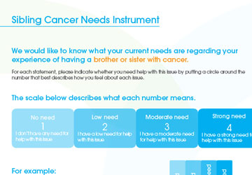 Sibling Cancer Needs Instrument (SCNI)