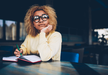 Young woman making plans