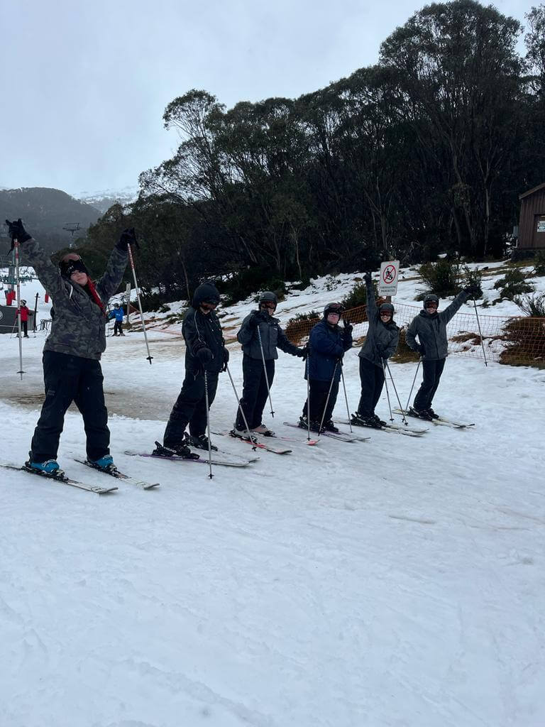 group on canteen snow trip