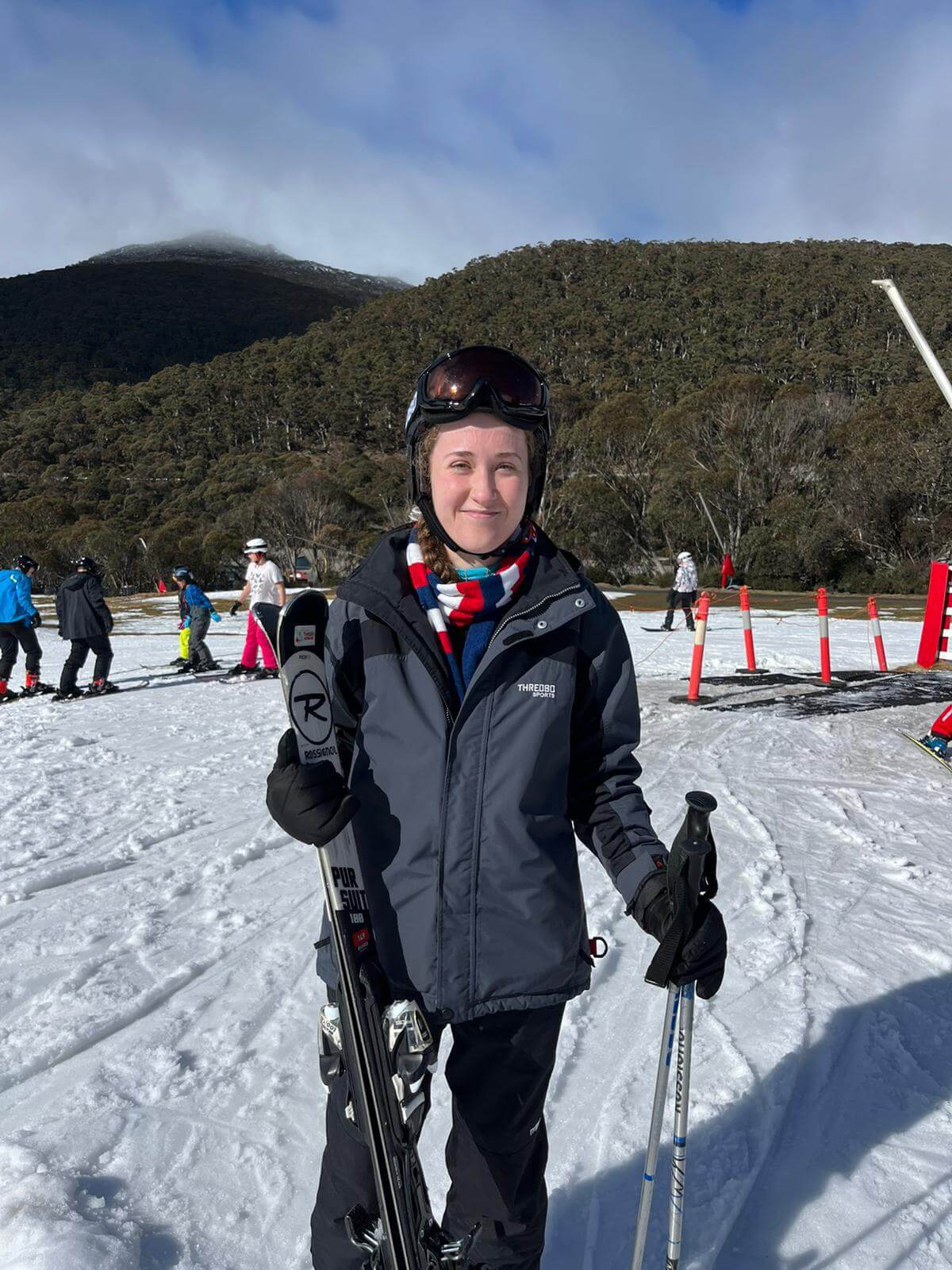 participant on canteen snow trip in thredbo