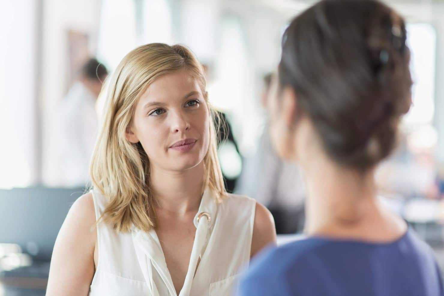 young person speaking with a canteen counsellor to deal with grief