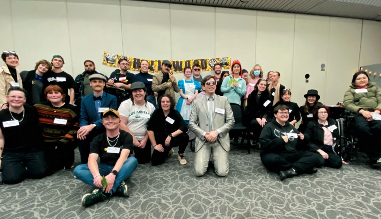 young people at a canteen event which is about cancer survivorship