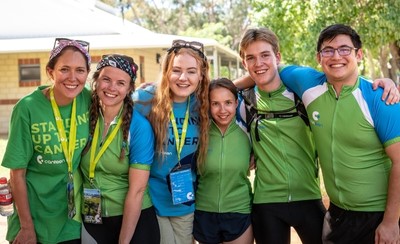 group of people supporting the Australian charity, Canteen, at a fundraising event, 