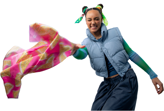 a young person with a canteen bandanna