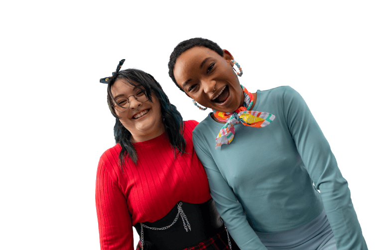 Two young young people wearing Canteen bandannas