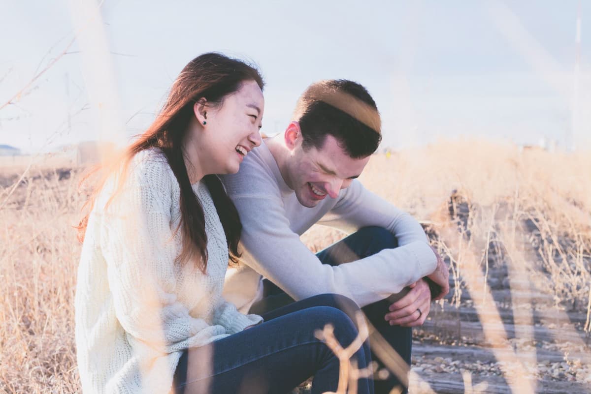 couple laughing