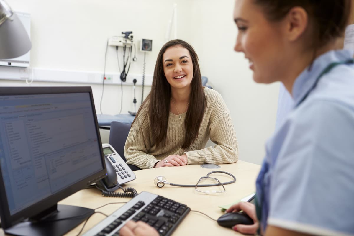 girl in medical room