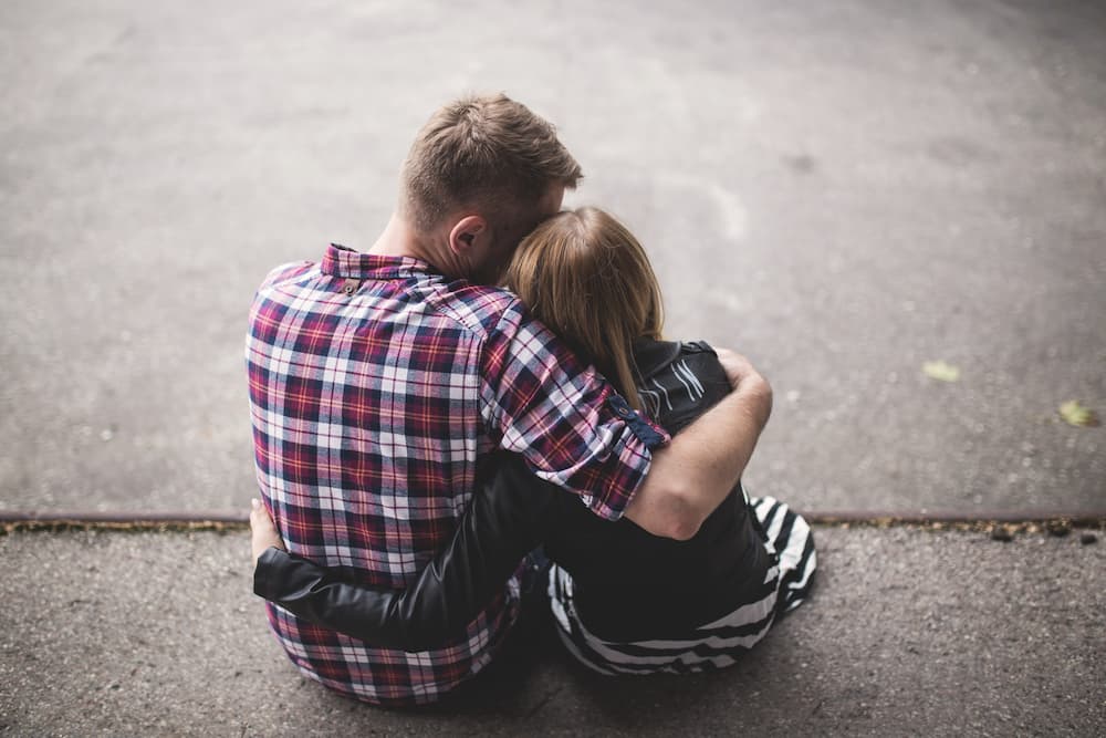 father and daughter embracing