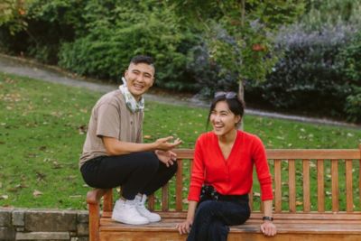 two young people who have benefited from canteens services