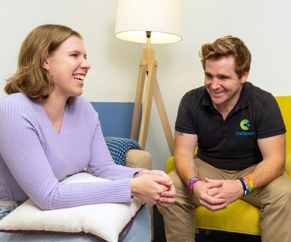 young cancer patient in a counselling session