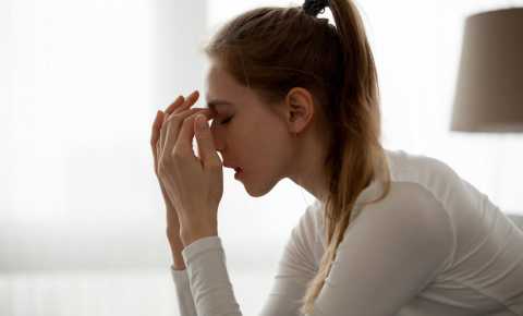 Young Woman coping with news