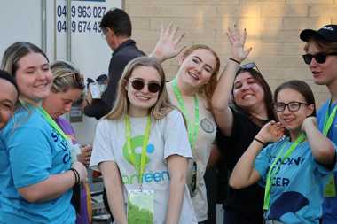 A group of Canteen youth ambassadors at Life Cycle in WA