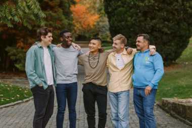 a group of young men who are from a range of cultural backgrounds