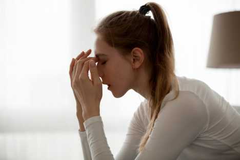 Young Woman coping with news