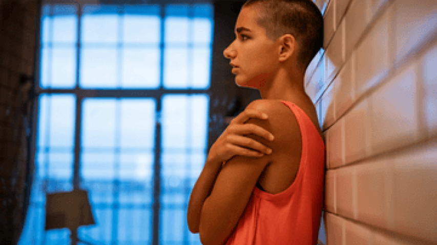 Girl trying to cope after cancer treatment