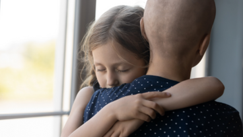 Sister tells sibling of cancer news