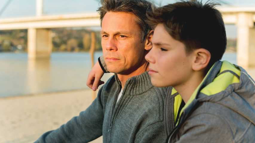 a father and son who have been affected by cancer and are using canteen's cancer services
