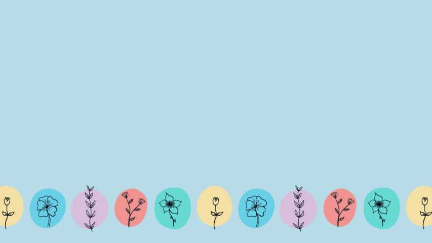 leadership festival banner with a blue background and colourful flowers