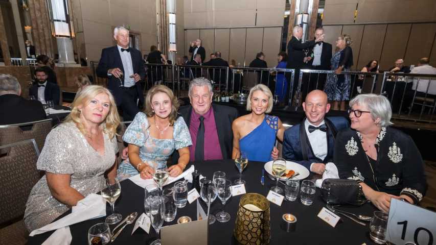 group photo at the CSS fundraising event