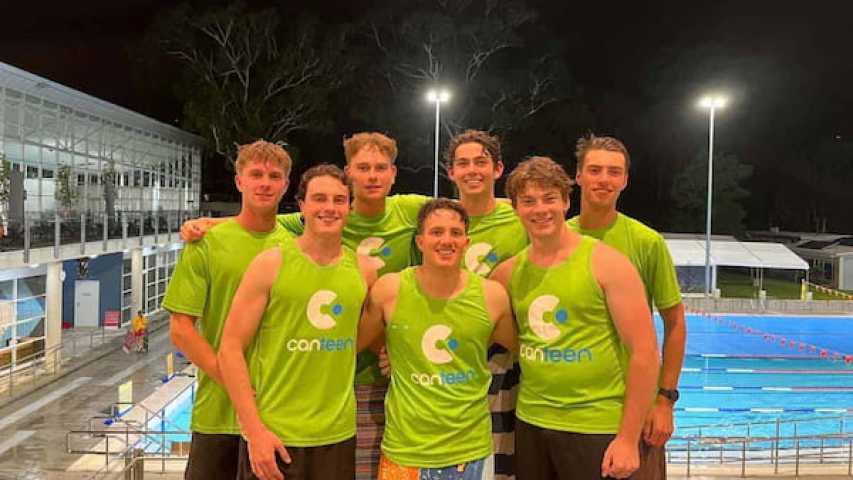 Felix and his Canteen team for the triathlon fundraiser