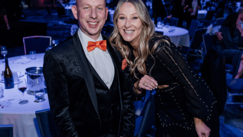 Simon and Peta at the event