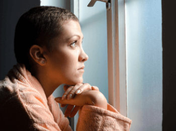 Girl looking out a window